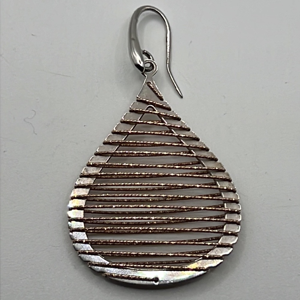 Sterling Silver Wire Wrapped Dangle Earrings - image 2